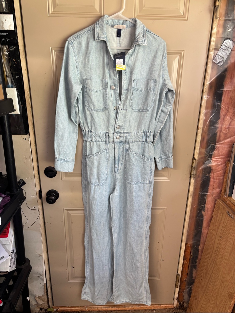 Universal Thread Pale Blue Denim Utility Jumpsuit